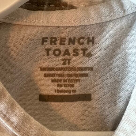 Girls’ French Toast white shirt/Jumping Beans blue beach shorts Size 2T - Picture 5 of 6